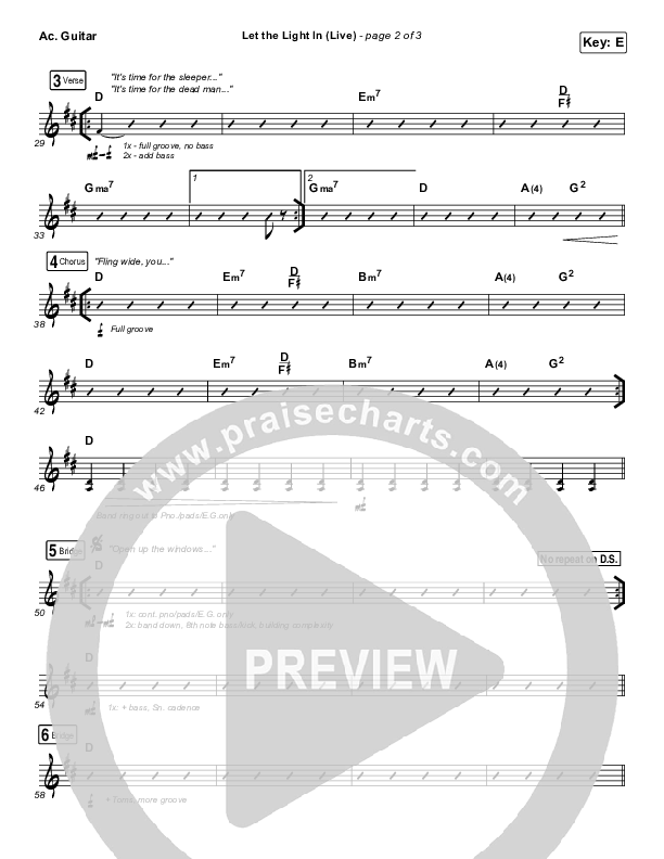 Let The Light In (Live) Acoustic Guitar (Kari Jobe)