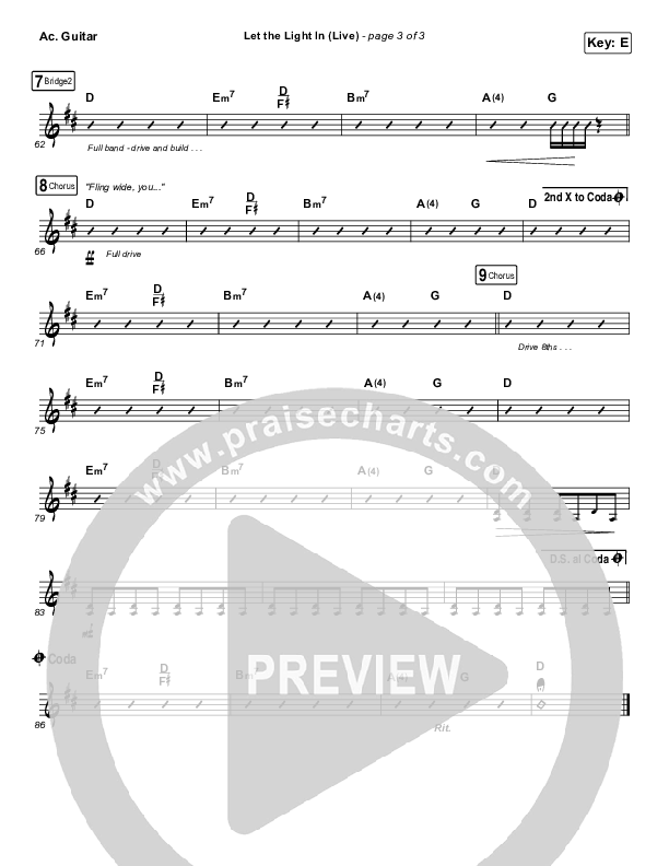 Let The Light In (Live) Acoustic Guitar (Kari Jobe)