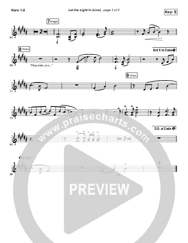 Let The Light In (Live) French Horn 1/2 (Kari Jobe)