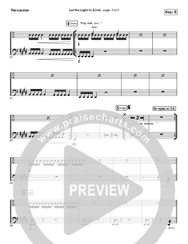 Let The Light In (Live) Percussion (Kari Jobe)