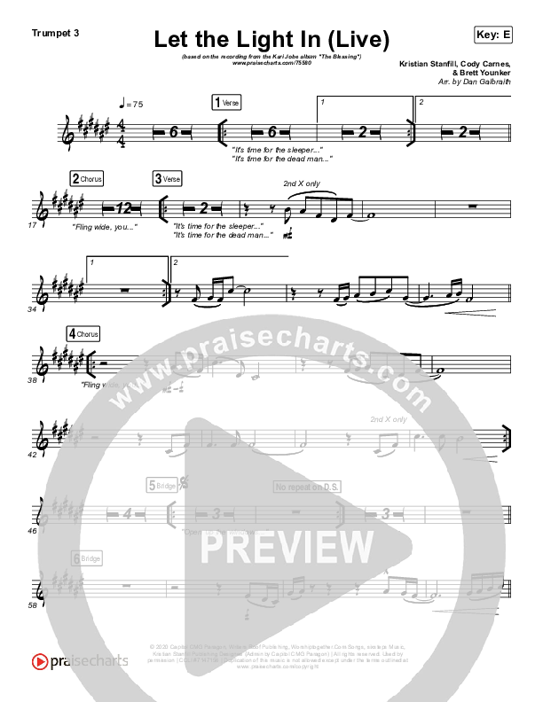 Let The Light In (Live) Trumpet 3 (Kari Jobe)