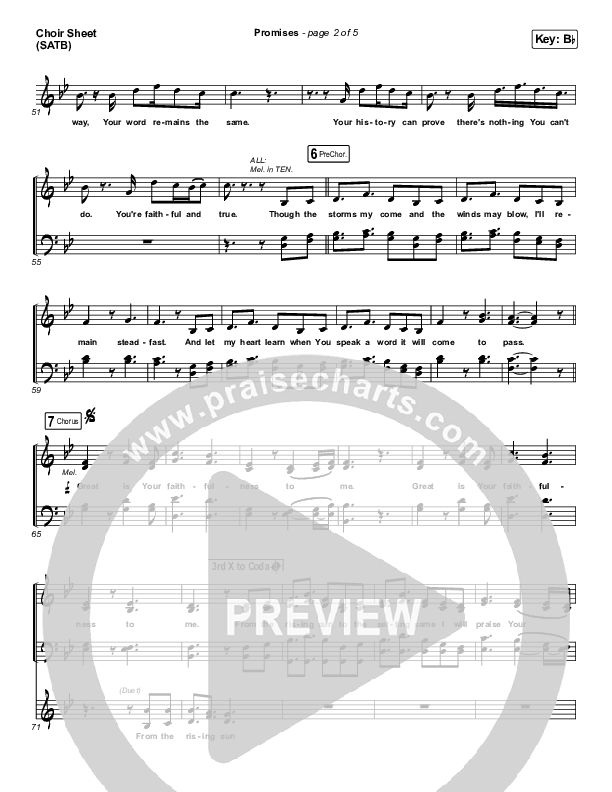 Promises Choir Sheet (SATB) (Maverick City Music)