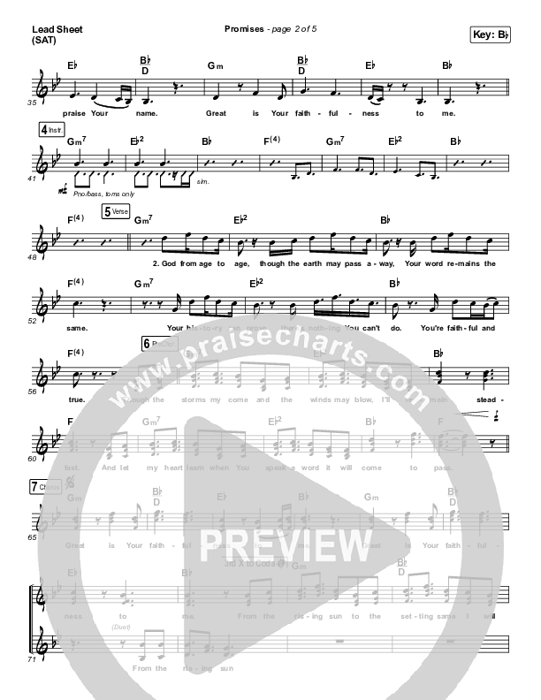 Promises Lead Sheet (SAT) (Maverick City Music)