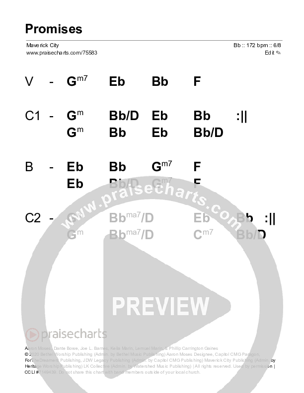 Promises Stage Chart (Maverick City Music)