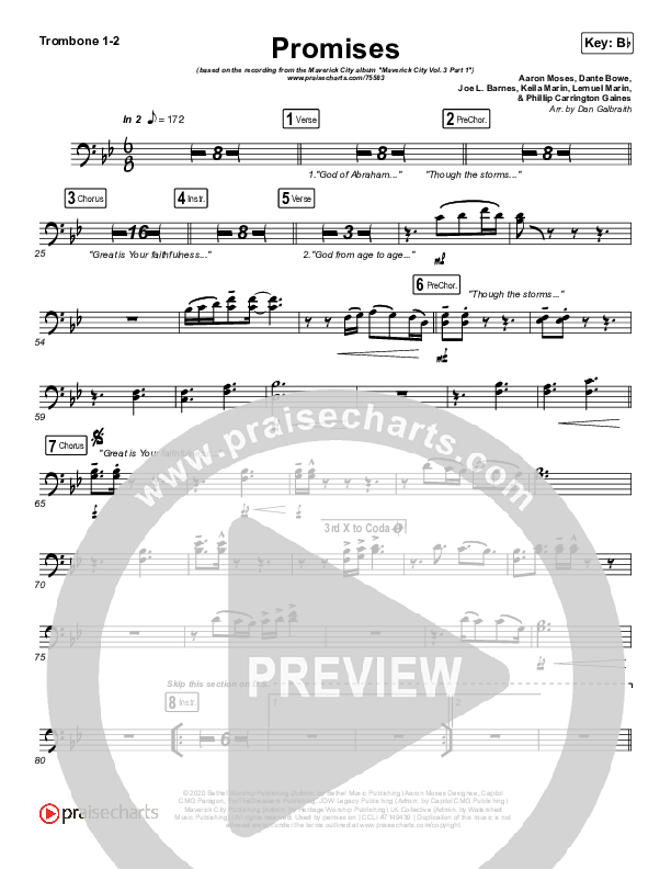 Promises Trombone 1/2 (Maverick City Music)