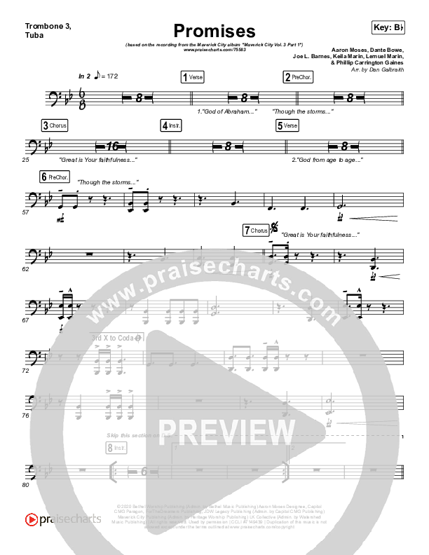 Promises Trombone 3/Tuba (Maverick City Music)