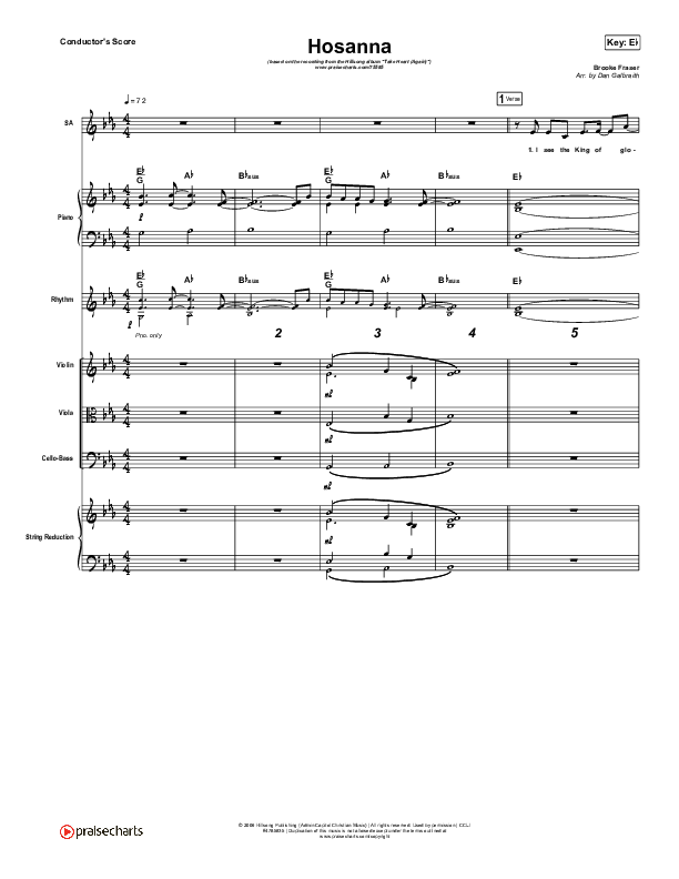 Hosanna Conductor's Score (Hillsong Worship / Brooke Ligertwood)