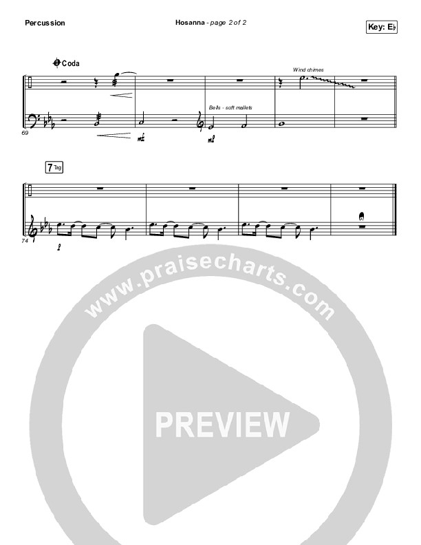 Hosanna Percussion (Hillsong Worship / Brooke Ligertwood)