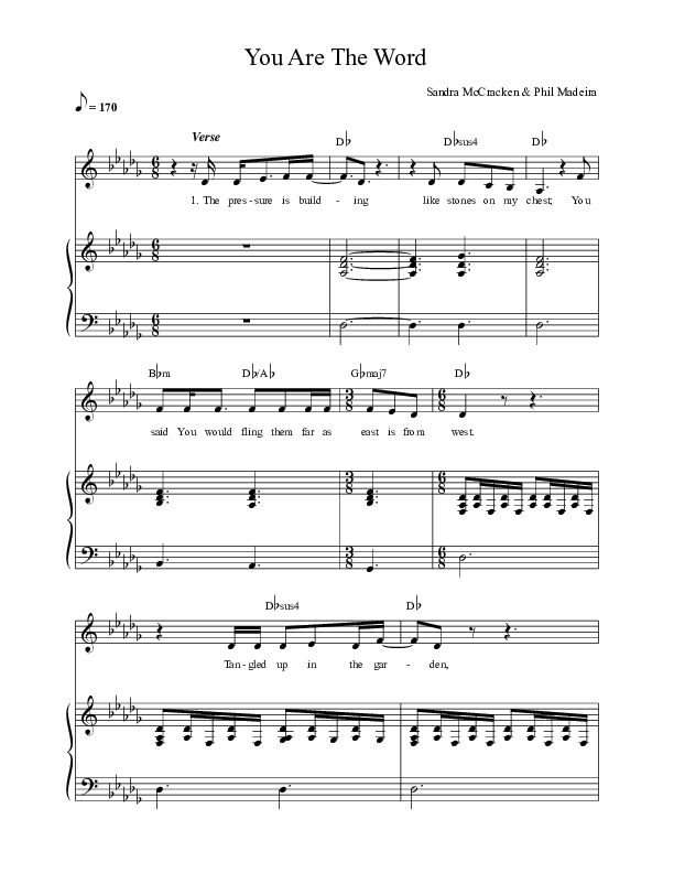 You Are The Word Lead & Piano (Sandra McCracken)