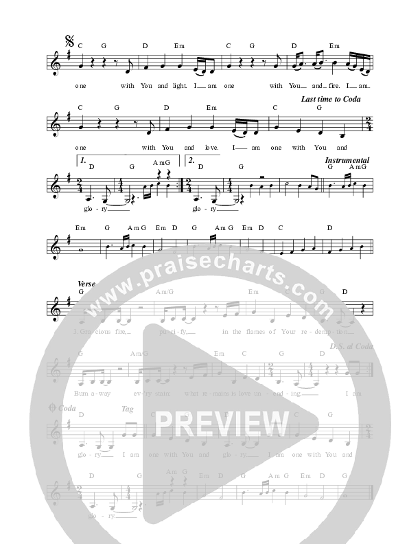 I Am One Lead Sheet (Sandra McCracken / Citizens)