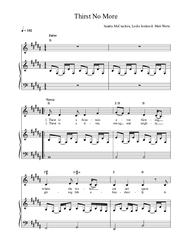 Thirst No More Lead & Piano (Sandra McCracken)