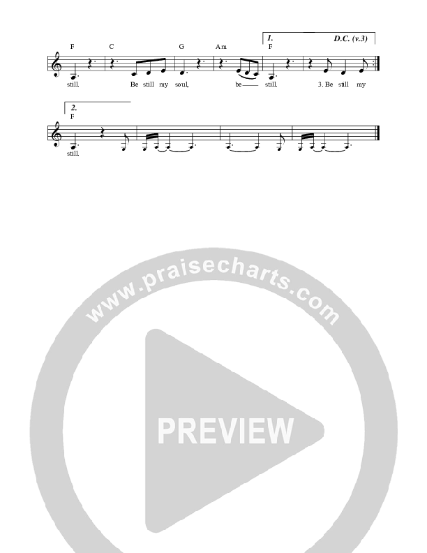 Be Still My Soul Lead Sheet (Sandra McCracken)