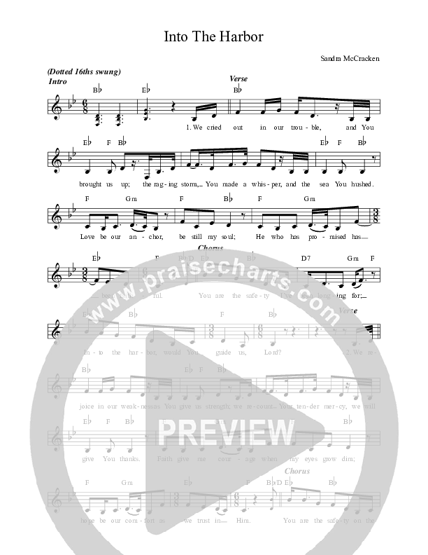 Into The Harbor Lead Sheet (Sandra McCracken)