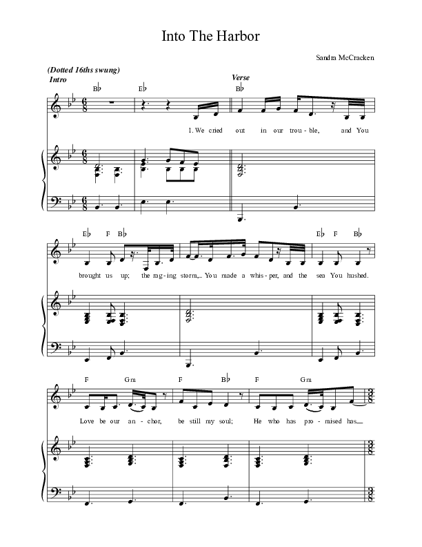 Into The Harbor Lead & Piano (Sandra McCracken)