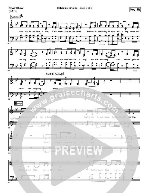 Catch Me Singing Choir Sheet (SATB) (Sean Curran)