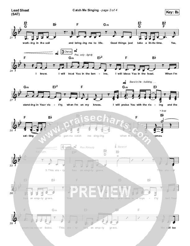 Catch Me Singing Lead Sheet (SAT) (Sean Curran)