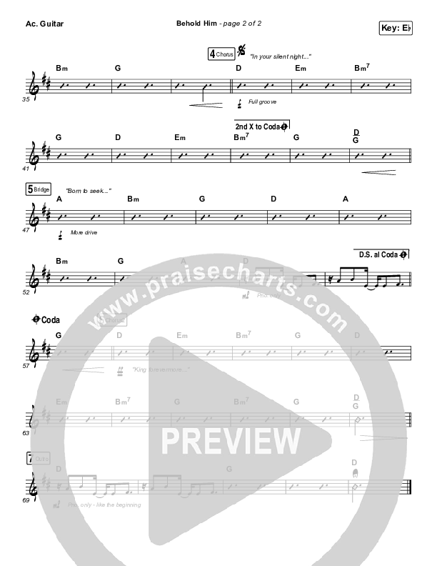 Behold Him Acoustic Guitar (Francesca Battistelli)