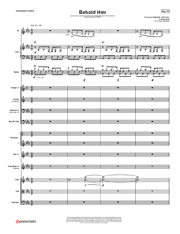 Behold Him Conductor's Score (Francesca Battistelli)