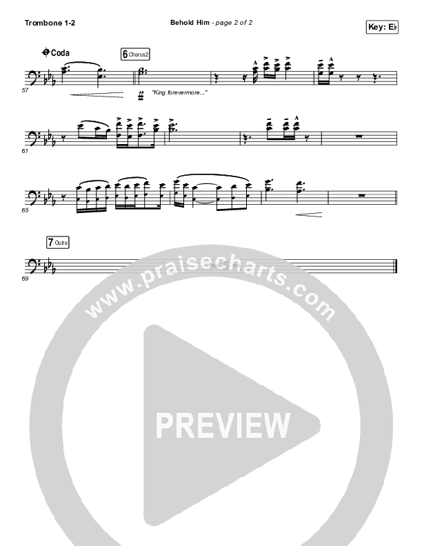 Behold Him Trombone 1/2 (Francesca Battistelli)