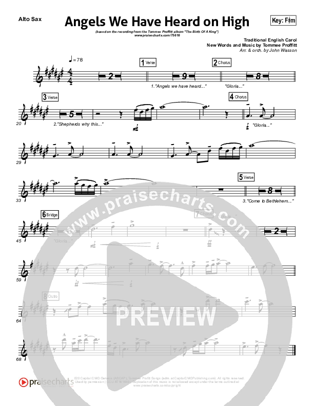 Angels We Have Heard On High Alto Sax (Tommee Profitt / Nicole Serrano)