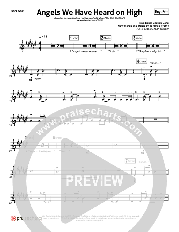 Angels We Have Heard On High Bari Sax (Tommee Profitt / Nicole Serrano)