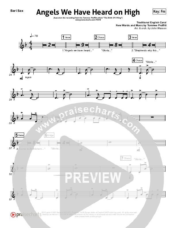 Angels We Have Heard On High Bari Sax (Tommee Profitt / Nicole Serrano)