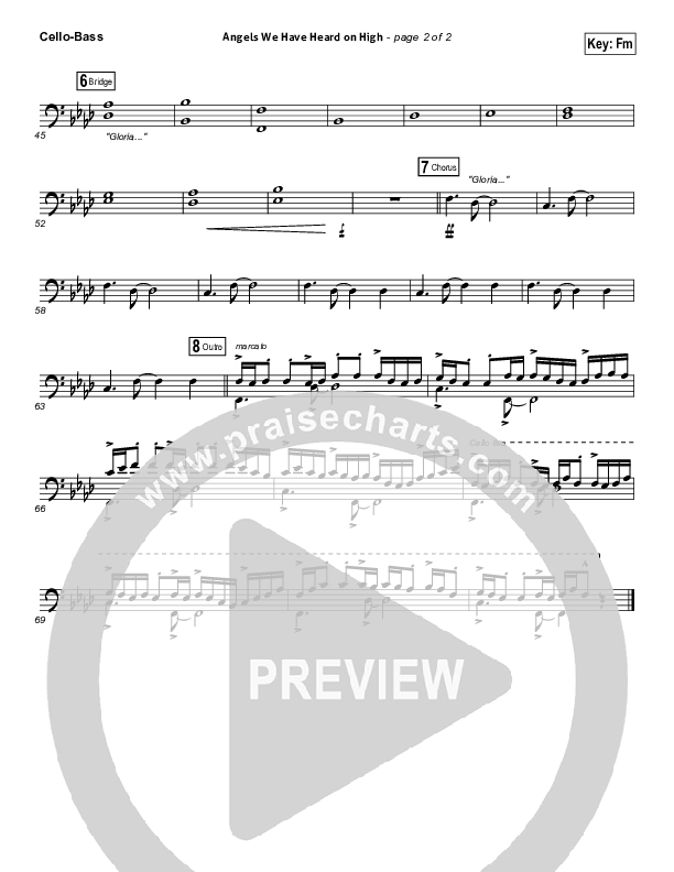 Angels We Have Heard On High Cello/Bass (Tommee Profitt / Nicole Serrano)