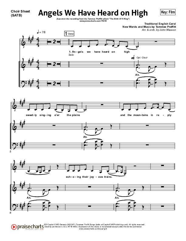 Angels We Have Heard On High Choir Sheet (SATB) (Tommee Profitt / Nicole Serrano)
