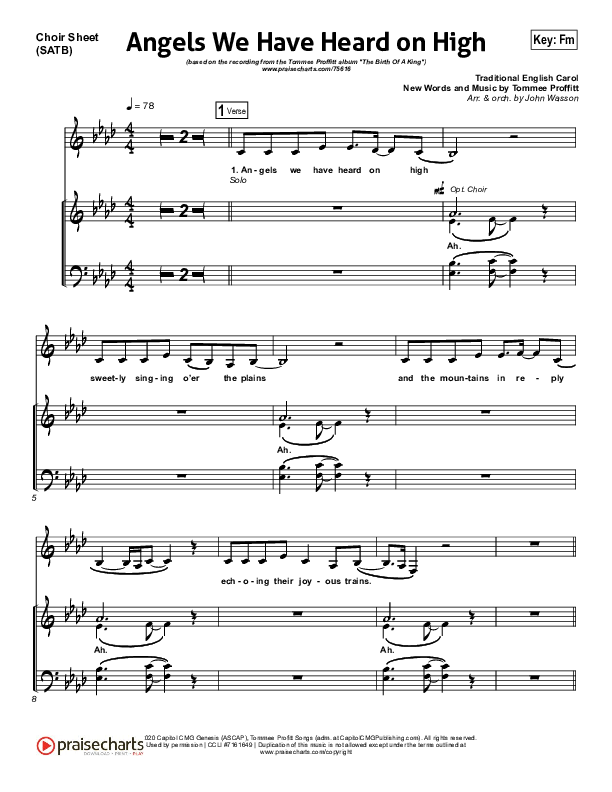 Angels We Have Heard On High Choir Sheet (SATB) (Tommee Profitt / Nicole Serrano)