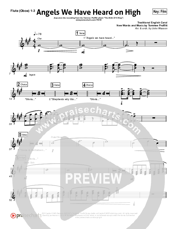 Angels We Have Heard On High Flute/Oboe 1/2/3 (Tommee Profitt / Nicole Serrano)