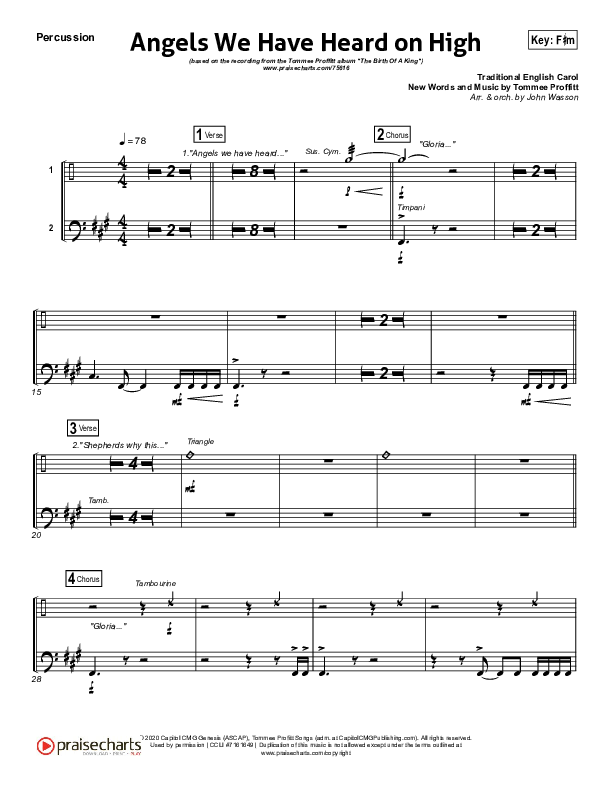 Angels We Have Heard On High Percussion (Tommee Profitt / Nicole Serrano)