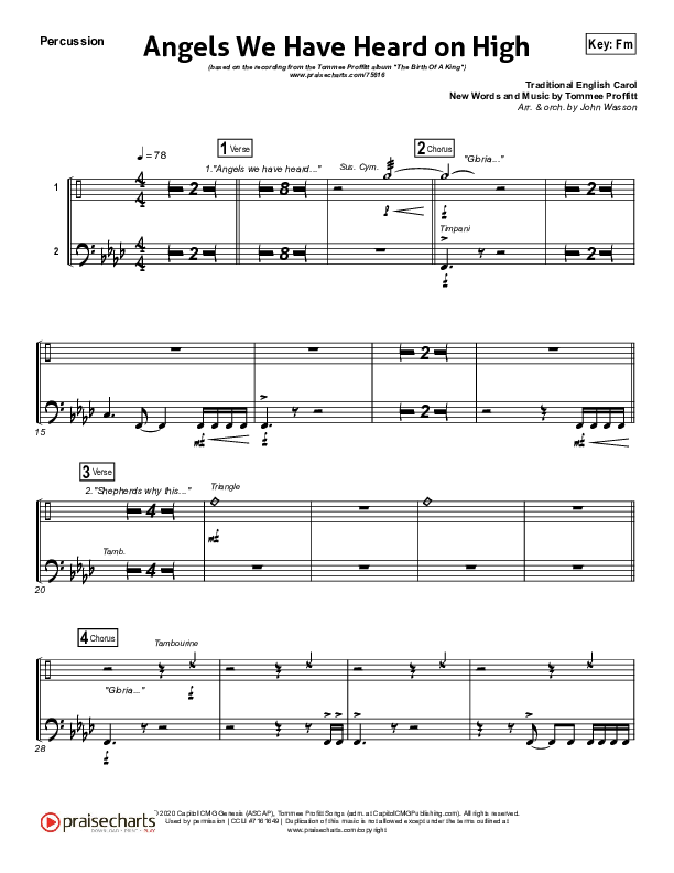 Angels We Have Heard On High Percussion (Tommee Profitt / Nicole Serrano)