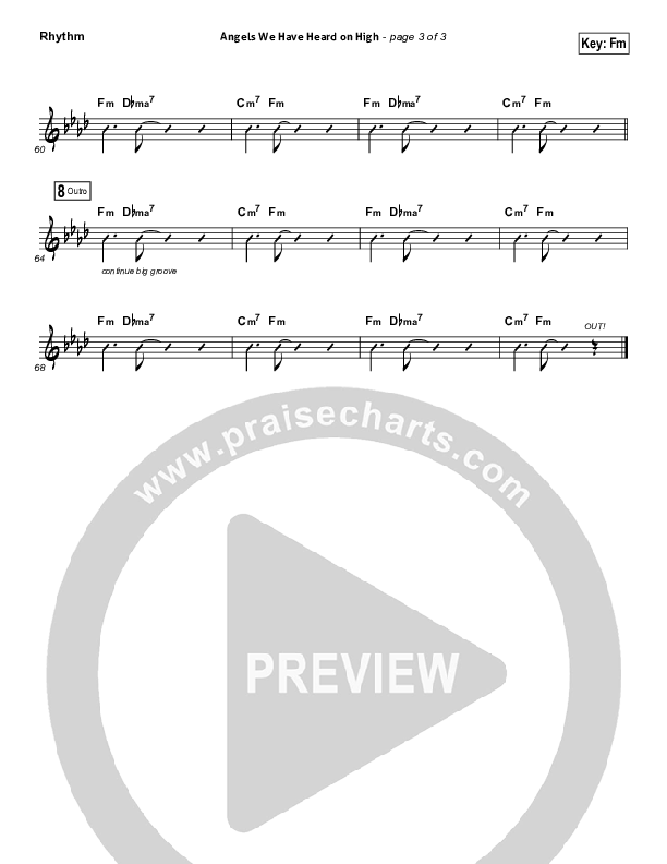 Angels We Have Heard On High Rhythm Chart (Tommee Profitt / Nicole Serrano)