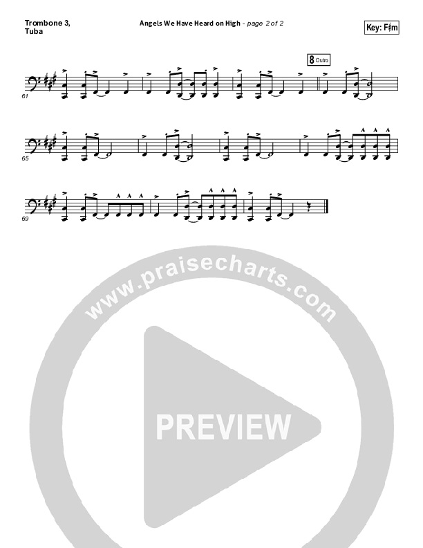 Angels We Have Heard On High Trombone 3/Tuba (Tommee Profitt / Nicole Serrano)