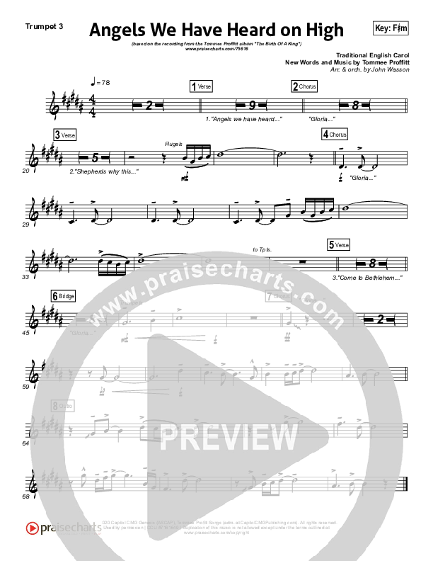 Angels We Have Heard On High Trumpet 3 (Tommee Profitt / Nicole Serrano)