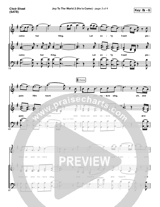 Joy To The World 2 (He Is Come) Choir Sheet (SATB) (Tommee Profitt / Clark Beckham)
