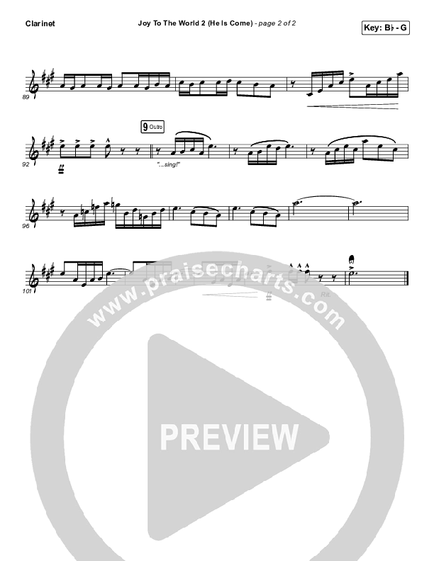 Joy To The World 2 (He Is Come) Clarinet (Tommee Profitt / Clark Beckham)
