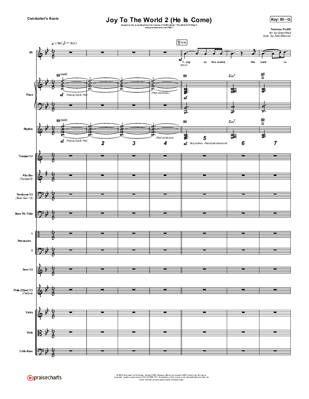 Joy To The World 2 (He Is Come) Conductor's Score (Tommee Profitt / Clark Beckham)