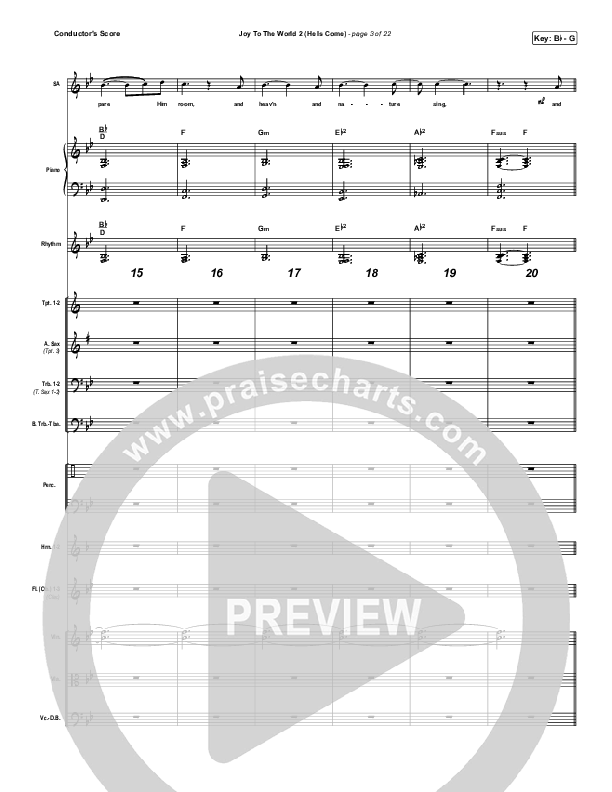 Joy To The World 2 (He Is Come) Conductor's Score (Tommee Profitt / Clark Beckham)