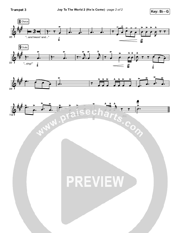 Joy To The World 2 (He Is Come) Trumpet 3 (Tommee Profitt / Clark Beckham)
