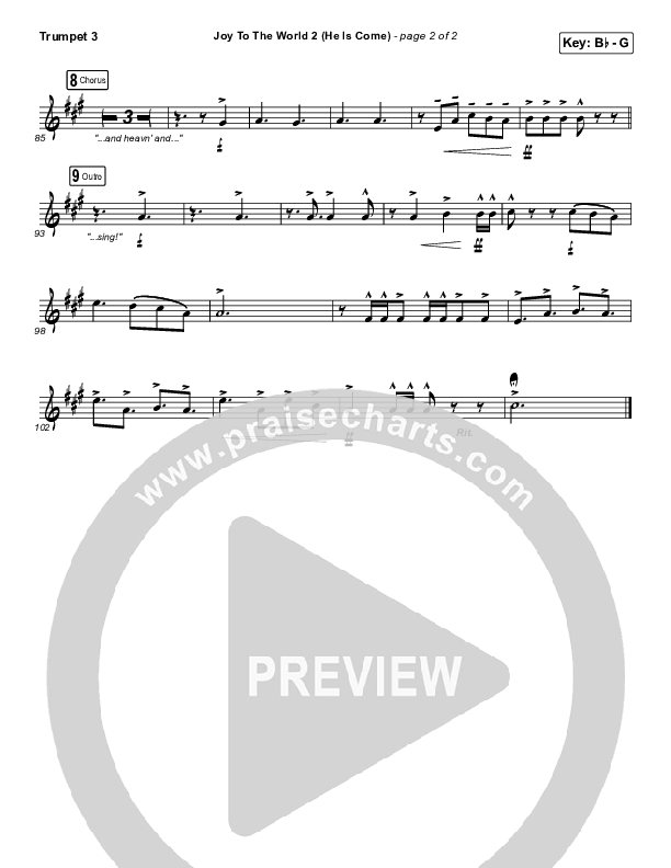 Joy To The World 2 (He Is Come) Trumpet 3 (Tommee Profitt / Clark Beckham)