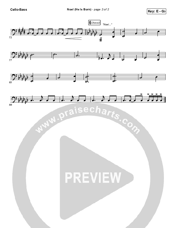 Noel (He Is Born) Cello/Bass (Tommee Profitt / Stanaj)