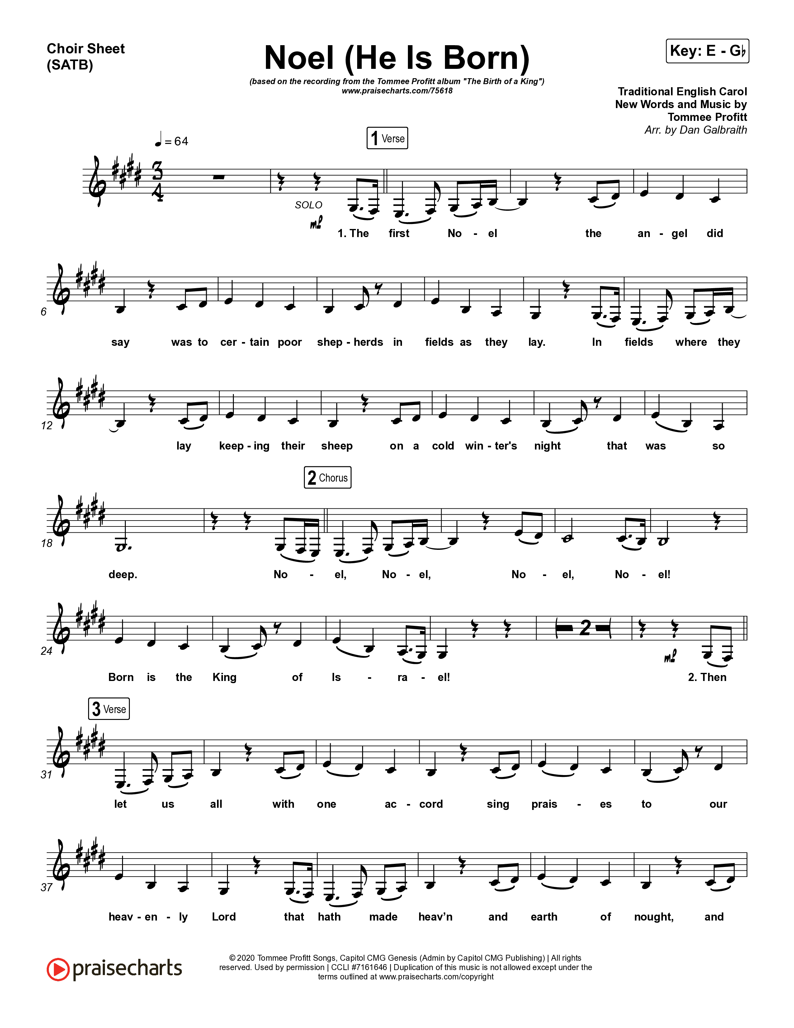 Noel (He Is Born) Choir Vocals (SATB) (Tommee Profitt / Stanaj)