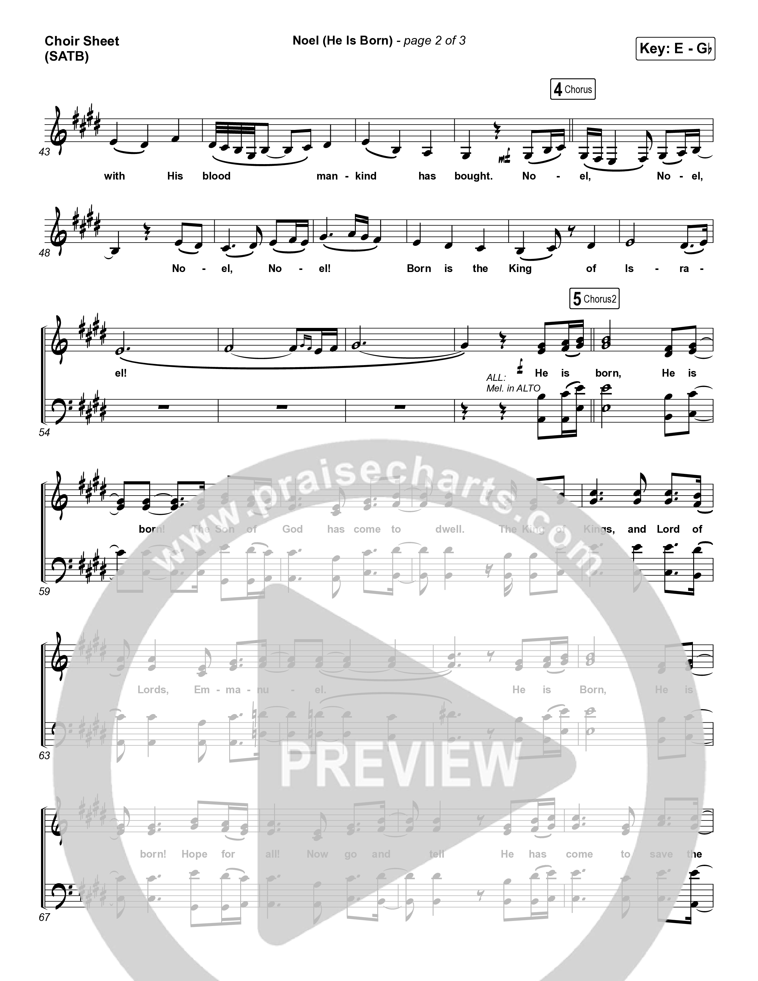 Noel (He Is Born) Choir Vocals (SATB) (Tommee Profitt / Stanaj)