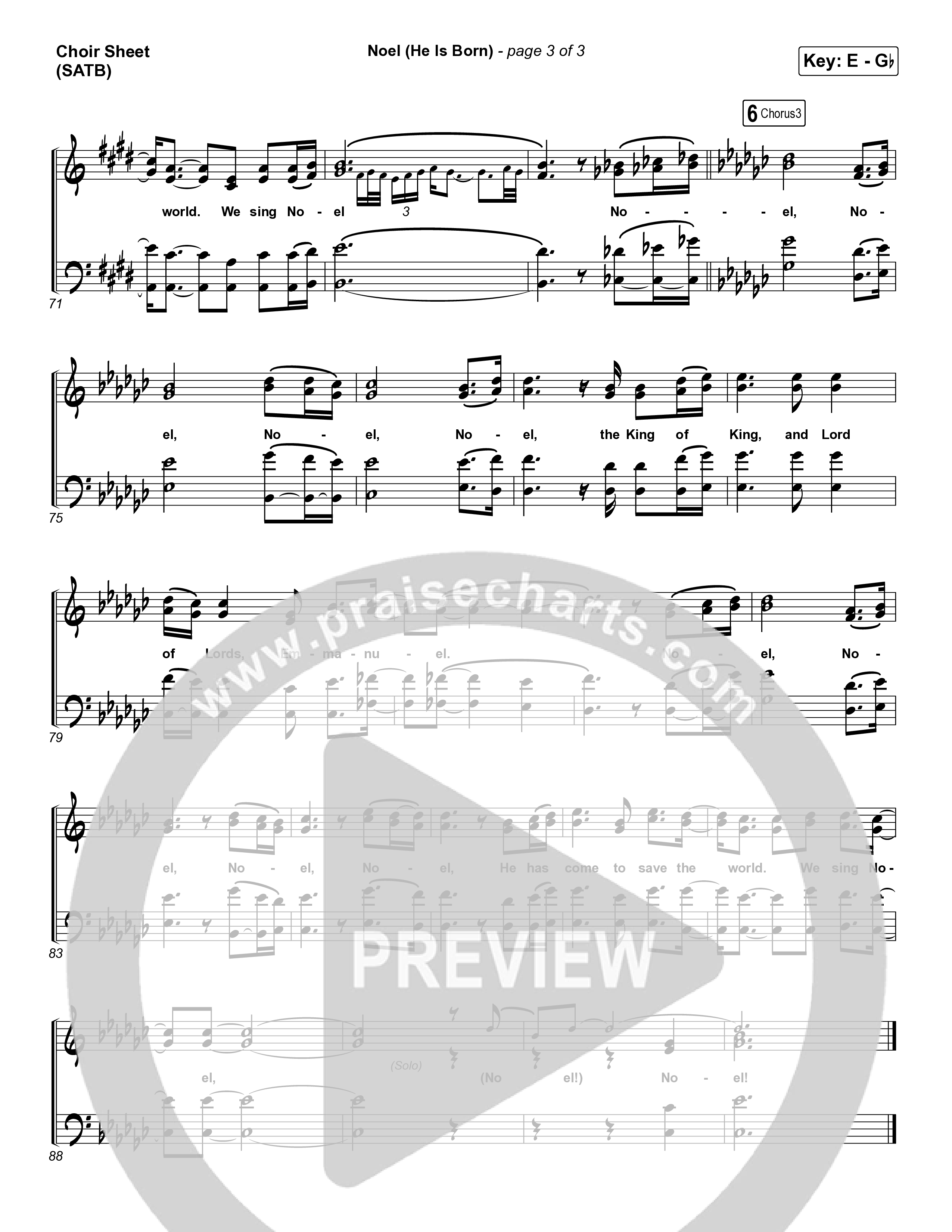 Noel (He Is Born) Choir Vocals (SATB) (Tommee Profitt / Stanaj)