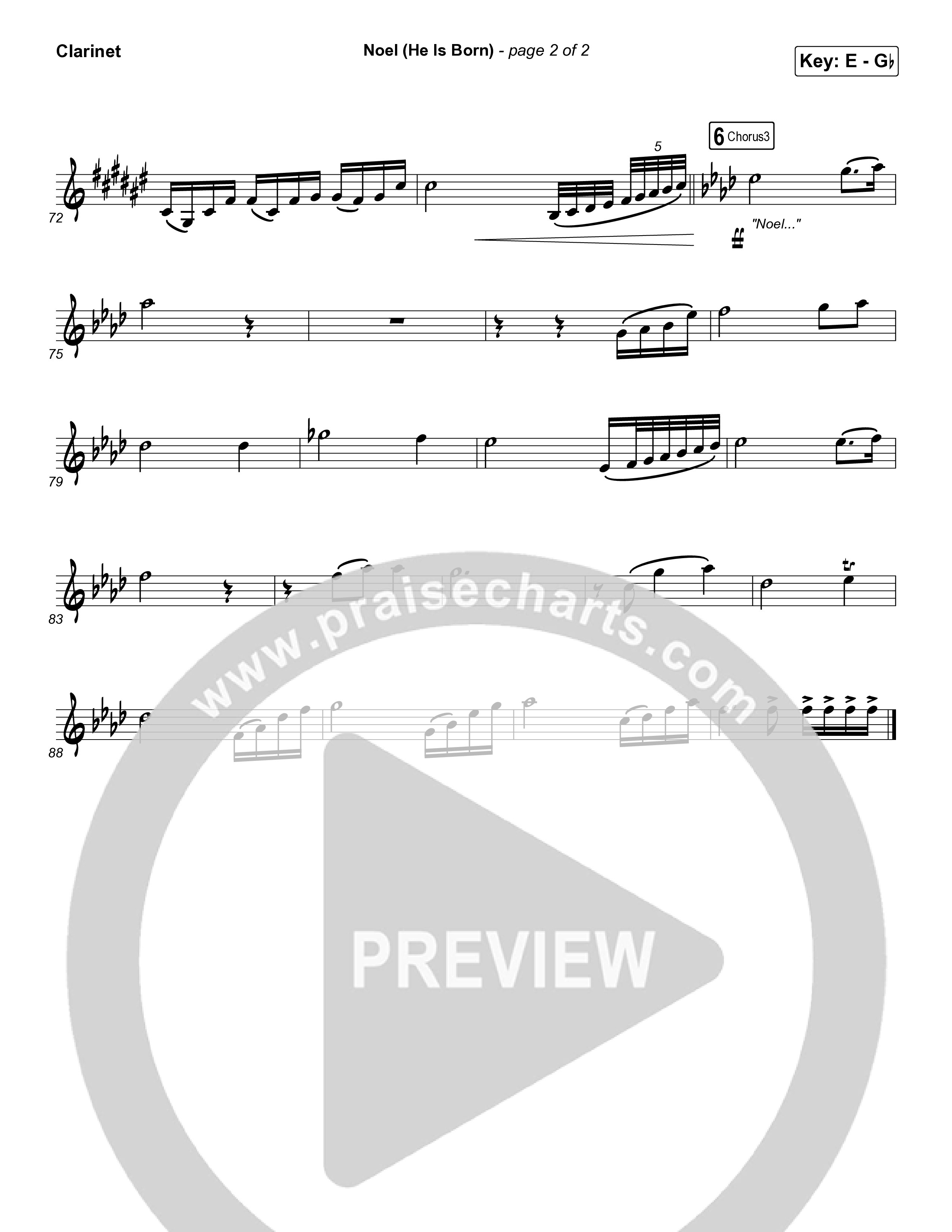Noel (He Is Born) Clarinet 1,2 (Tommee Profitt / Stanaj)