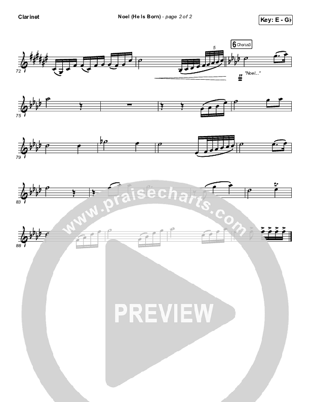 Noel (He Is Born) Clarinet 1,2 (Tommee Profitt / Stanaj)
