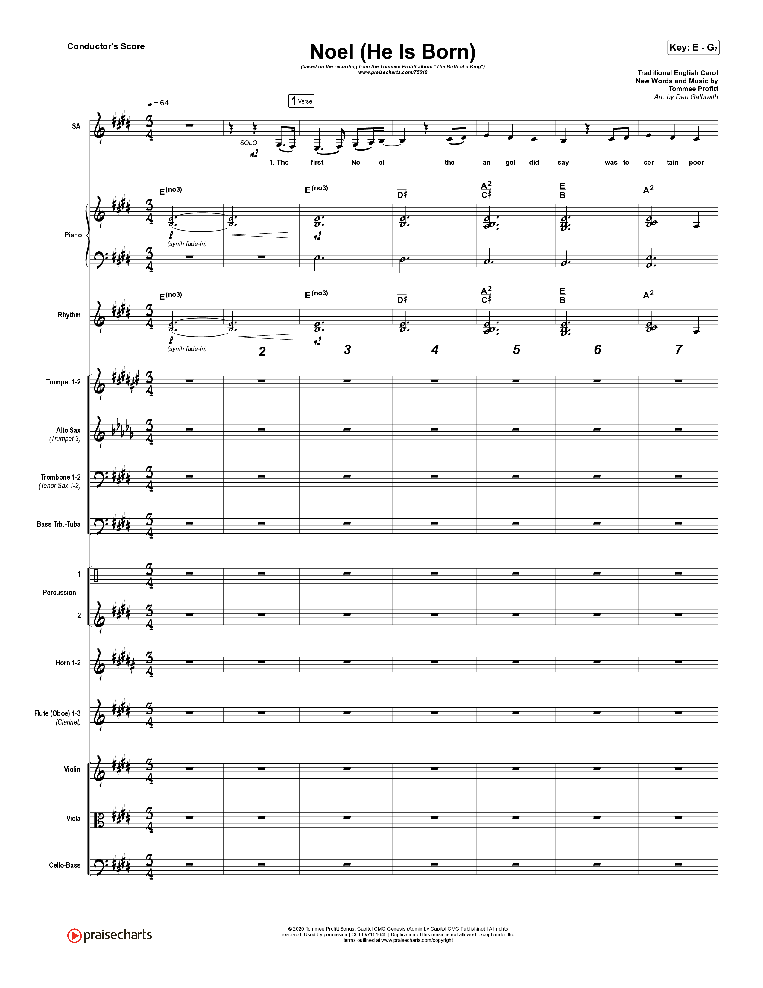 Noel (He Is Born) Orchestration (Tommee Profitt / Stanaj)