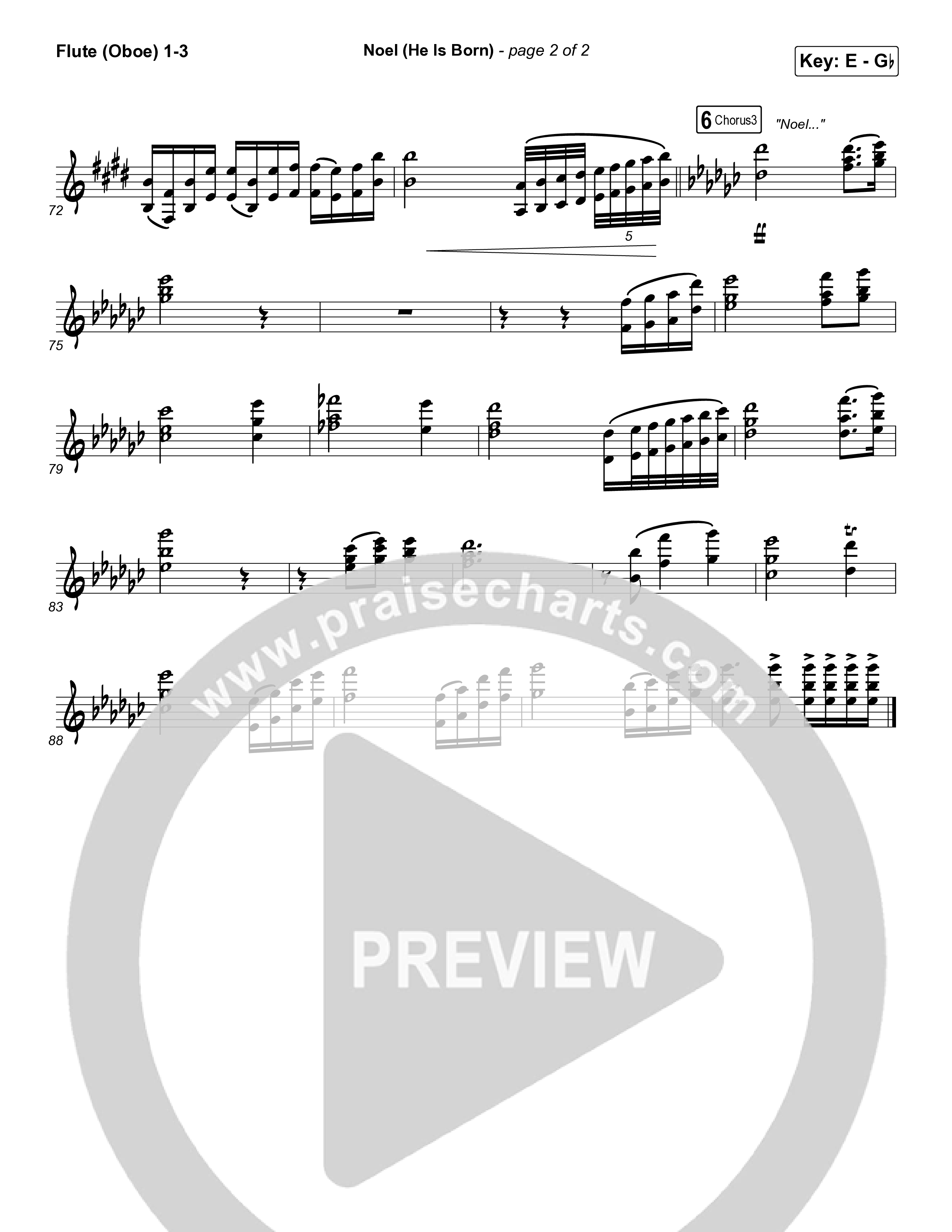 Noel (He Is Born) Flute/Oboe 1/2/3 (Tommee Profitt / Stanaj)