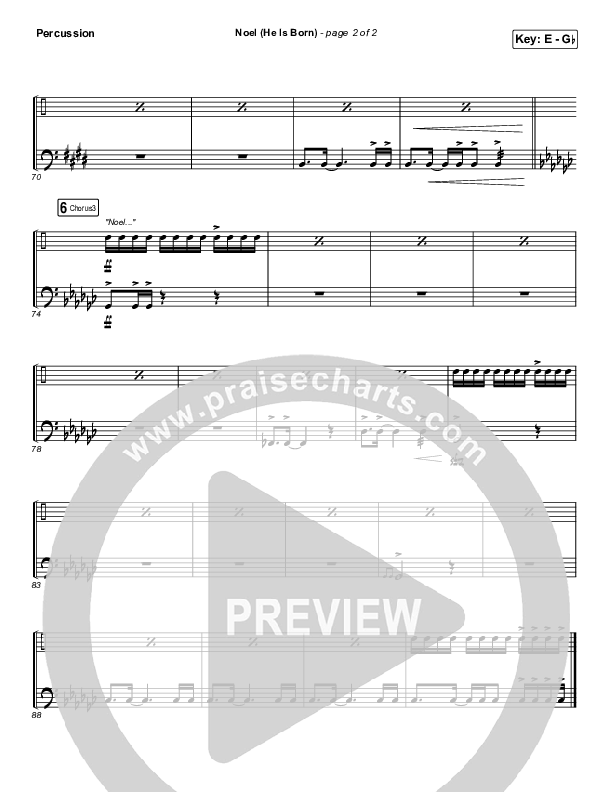 Noel (He Is Born) Percussion (Tommee Profitt / Stanaj)